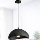 Ver imagem 1 de Lustre Pendente 40cm Luminária Japonesa Wabi-sabi Orgânico Cogumelo Concreto Gimpo Ltj40-preto-b