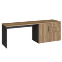 Ver imagem 7 de Mesa para Escritório em L com Balcão 1 Porta 3 Gavetas Idea A03 Nogal Sevilha Preto - Lyam Decor