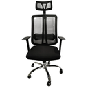 Ver imagem 1 de Cadeira Escritório Giratória Tela Mesh Reclinável Ajustável
