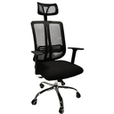 Ver imagem 3 de Cadeira Escritório Giratória Tela Mesh Reclinável Ajustável