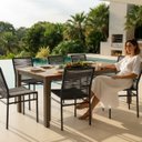 Ver imagem 4 de Kit 6 Cadeiras Corda Náutica em Alumínio Lari Empilhável Preto