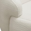 Ver imagem 5 de Sofá 3 Lugares Curvo Orgânico para Sala Living 180cm Barolo L06 Bouclê Off White - lyam decor