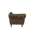 Ver imagem 7 de Recamier Decorativo Divã Amsterdã 147cm Lado Direito Linho Marrom