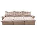 Ver imagem 5 de Sofá Retrátil e Reclinável 3,85m Cama inBox Big Fresh com SoftGel D40 Velupluma Bege
