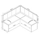 Ver imagem 5 de Conjunto Canto Alemão Baú com Mesa 90x90cm sem Vidro e 2 Cadeiras Bariloche
