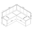 Ver imagem 5 de Conjunto Canto Alemão Baú com Mesa 90x90cm sem Vidro e 2 Cadeiras Bariloche Bege/Mel/Blonde/Juta