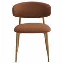 Ver imagem 2 de Cadeira Napoli Base Aço Amadeirado Claro - Tecido Terracota