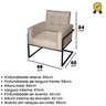 Poltrona Cadeira Decorativa resistente com Base de ferro para Escritório - 8