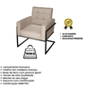 Poltrona Cadeira Decorativa resistente com Base de ferro para Escritório - 7