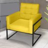 Poltrona Cadeira Decorativa resistente com Base de ferro para Escritório - 2