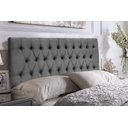 Ver imagem 2 de Cabeceira Painel Imperatriz 120 cm com Capitonê Suede Cinza