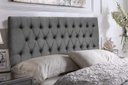 Ver imagem 2 de Cabeceira Painel Imperatriz 120 cm com Capitonê Suede Cinza