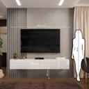 Ver imagem 7 de Rack Suspenso Future 2 Portas Dj Móveis 180,5 Cm Branco