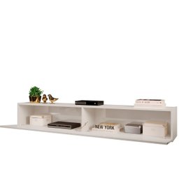 Rack Suspenso Future 2 Portas Dj Móveis 180,5 Cm Branco - 3
