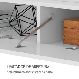 Rack Suspenso Future 2 Portas Dj Móveis 180,5 Cm Branco - 5
