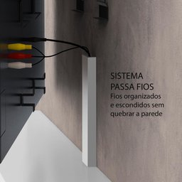 Rack Suspenso Future 2 Portas Dj Móveis 180,5 Cm Branco - 4