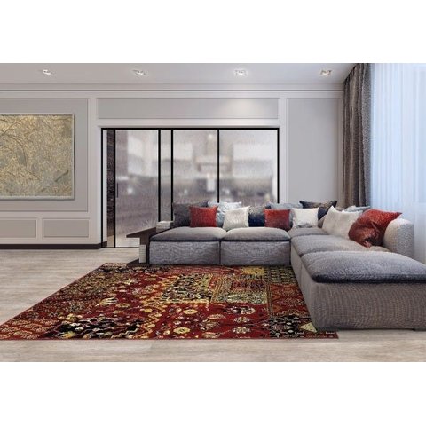 Tapete Patchwork Herat Vinho - 1,50 x 2,00