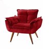 Kit 2 Poltronas Decorativa Opala Suede Vermelho - Twdecora - 2