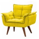 Ver imagem 1 de Poltrona Decorativa Opala Suede Amarela - Twdecora