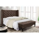 Ver imagem 5 de Cabeceira Cama Box Solteiro 90cm e Recamier Vicenza Veludo Marrom S04 - D'Rossi