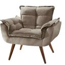 Ver imagem 1 de Poltrona Decorativa Opala Suede Capuccino - Twdecora