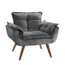 Ver imagem 1 de Poltrona Decorativa Opala Suede Grafite - Twdecora