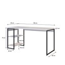 Ver imagem 4 de Mesa C-estante Baixa 150x64x75cm C-02 Prateleiras Branco Chess - Est.preta Branco Chess - Est.preta