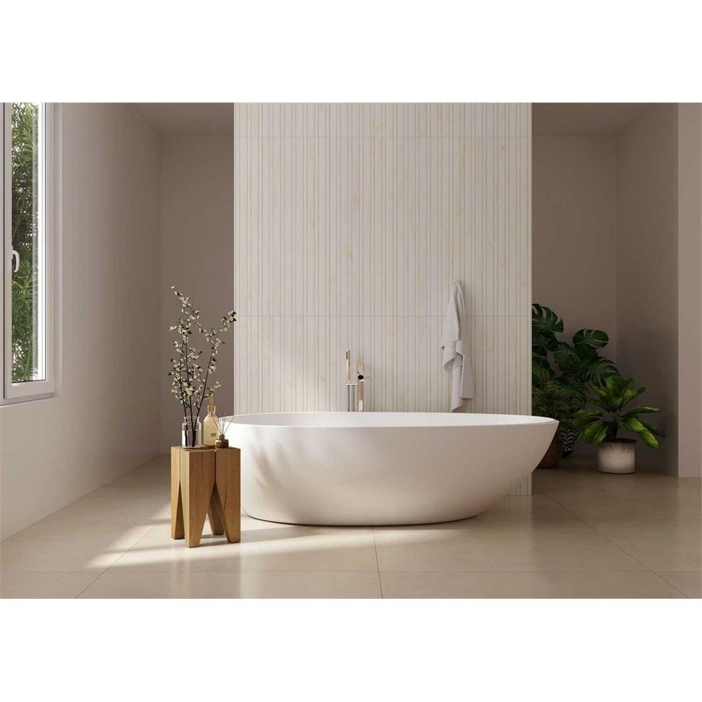 Revestimento Acetinado Retificado Trevi Oro 45X90Cm Branco | MadeiraMadeira