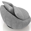 Ver imagem 2 de Kit 02 Poltronas Giratórias para Sala de Estar Kira M03 Bouclê Cinza - Lyam Decor