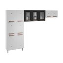 Ver imagem 2 de Cozinha de Aço Compacta 3 Peças Regina Multimóveis Glass CR6135 Branco/Preto
