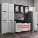 Ver imagem 4 de Cozinha de Aço Compacta 3 Peças Regina Multimóveis Glass CR6135 Branco/Preto