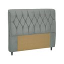 Ver imagem 1 de Cabeceira Cama Box Casal 140cm Eloá Estofada Suede Veludo Premium Cinza