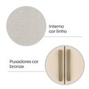 Ver imagem 6 de Guarda-roupa Solteiro Celesti 6 Portas 2 Gavetas com Espelho Cinamomo/off White - Pnr Móveis