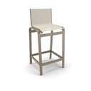 Ver imagem 2 de Kit 3 Banquetas Alta Bancada Alumínio Fendi Tela Bege