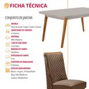 Ver imagem 7 de Mesa de Jantar Copper 180cm Tampo MDF Vidro com 6 Cadeiras Yasmin
