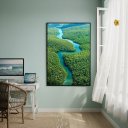 Ver imagem 2 de Quadro Decorativo Rio que Corta 70x50cm Mold Preta