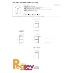 Armário Baixo 1 Porta Branco - 3