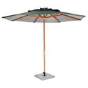Ver imagem 1 de Ombrelone Leblon Verde Militar em Madeira 2,40 Mt (larg) Base 65x65 Cm Central com Tecido Bagun -