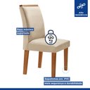 Ver imagem 5 de Conjunto Sala de Jantar Nápoles Tampo Vidro/MDF com 8 Cadeiras Luísa Smart Plus Cel Móveis