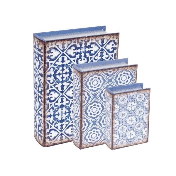 Kit Caixa tipo Livro em MDF 3 Peças Mart Collection - 1