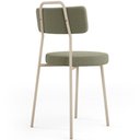 Ver imagem 7 de Cadeira Decorativa Estofada para Sala de Jantar Barcelona Arena L02 Bouclê Verde Oliva - Lyam Decor