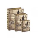 Ver imagem 1 de Kit Caixa tipo Livro em MDF 3 Peças Mart Collection
