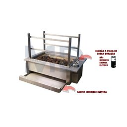 CHURRASQUEIRA A GÁS INTEIRA EM AÇO INOX -BRASEIRO DE EMBUTIR A GÁS + CHURRASQUEIRA COM GRELHAS - 3