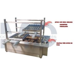 CHURRASQUEIRA A GÁS INTEIRA EM AÇO INOX -BRASEIRO DE EMBUTIR A GÁS + CHURRASQUEIRA COM GRELHAS - 4