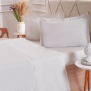 Ver imagem 1 de Jogo de Cama Queen 200 Fios Liso 4 Pçs 160x200x35 Luna