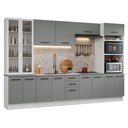 Ver imagem 2 de Armário de Cozinha Completa 340cm Branco/cinza Agata Madesa 01