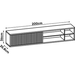 Rack Suspenso para TV até 70 Polegadas Greta Marroquim/Marroquim - 7