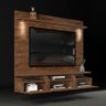 Painel Home Suspenso Lodi para TV até 70 Polegadas 3 Porta Rustico Malbec/Rustico Malbec - 4