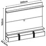 Painel Home Suspenso Lodi para TV até 70 Polegadas 3 Porta Rustico Malbec/Rustico Malbec - 8