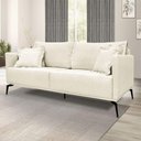 Ver imagem 7 de Sofá 3 Lugares 200cm Pés de Metal Vecchia S06 Linho Natural - Mpozenato